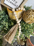 Washed Natural Bead w/ Tassel